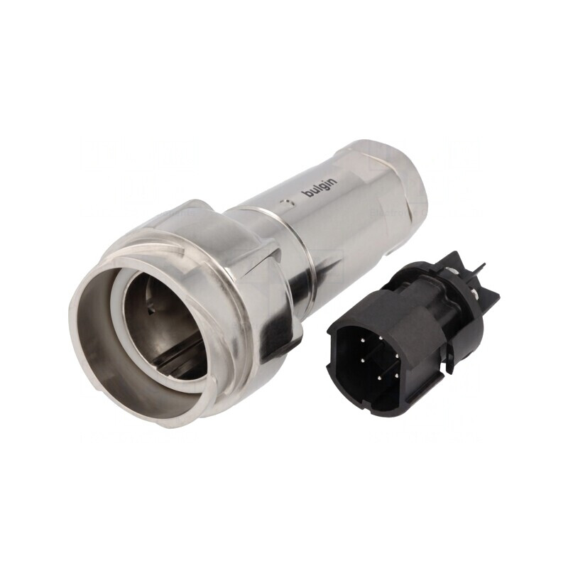 Mufă Circulară 6 PIN Nichelată Buccaneer 7000 | Electronic-mag.ro | Componente Electronice