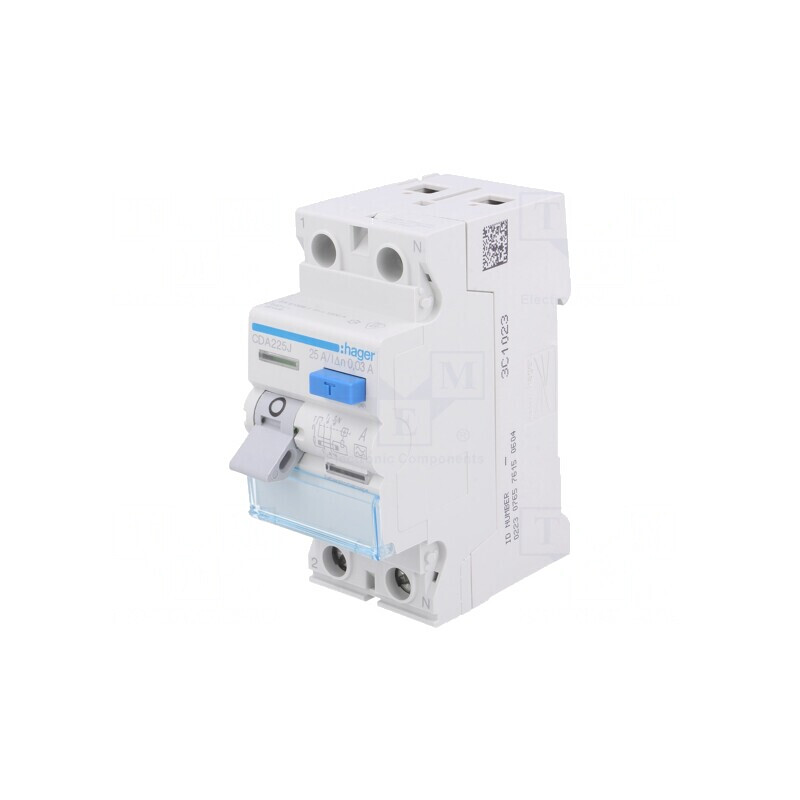 Întrerupător diferențial 25A 30mA 1P+N 240VAC | Electronic-mag.ro | Componente Electronice