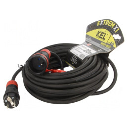 Prelungitor Alimentare 20m Negru 16A | Electronic-mag.ro | Componente Electronice