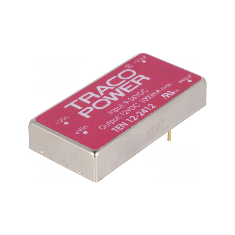 Convertor DC/DC 12W 9-36V la 12V 1000mA | Electronic-mag.ro | Componente Electronice Convertor DC/DC 12W 9-36V la 12V 1000mA | Electronic-mag.ro | Componente Electronice