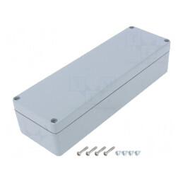 Carcasă Universală Aluminiu Gri 81x252x57mm | Electronic-mag.ro | Componente Electronice