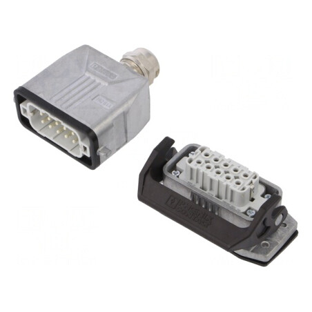 Conector HDC Tată Mamă 250V 16A 10 Pin 10 PE | Electronic-mag.ro | Componente Electronice