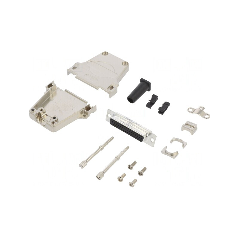 Conector D-Sub 25-PIN Tată Drept Cu Șuruburi Pe Cablu | Electronic-mag.ro | Componente Electronice