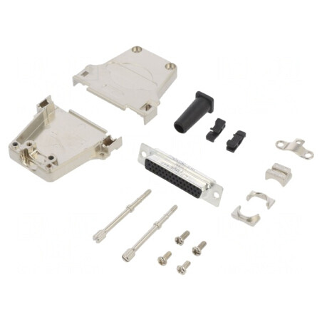Conector D-Sub 25-PIN Tată Drept Cu Șuruburi Pe Cablu | Electronic-mag.ro | Componente Electronice