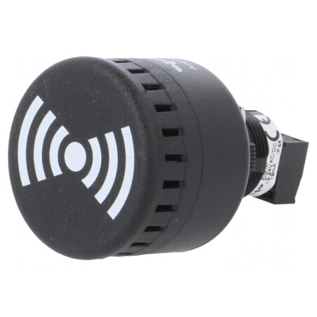 Buzzer Acustic 24VDC/24VAC IP65 Negru | Electronic-mag.ro | Componente Electronice