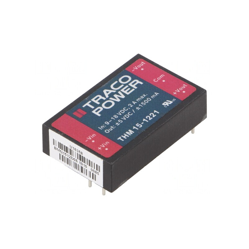 Convertor DC/DC 15W 9-18V la 5V/-5V 285kHz THM 15-1221 | Electronic-mag.ro | Componente Electronice Convertor DC/DC 15W 9-18V la 5V/-5V 285kHz THM 15-1221 | Electronic-mag.ro | Componente Electronice