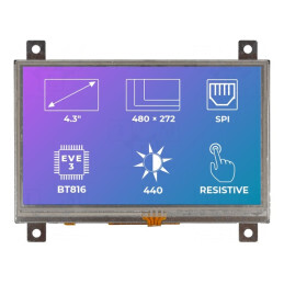 Afișaj TFT 4,3" LED 480x272 EVE3 | Electronic-mag.ro | Componente Electronice