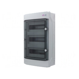 Carcasă pentru aparatură modulară IP65 gri deschis 36 moduli | Electronic-mag.ro | Componente Electronice