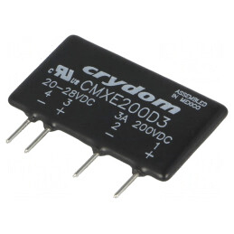 Releu: semiconductor | Ucom: 20÷28VDC | 3A | 0÷200VDC | THT | SIP | CMXE200D3