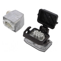 Conector HDC Tată-Mamă 500V 16A 6 PIN PE | Electronic-mag.ro | Componente Electronice