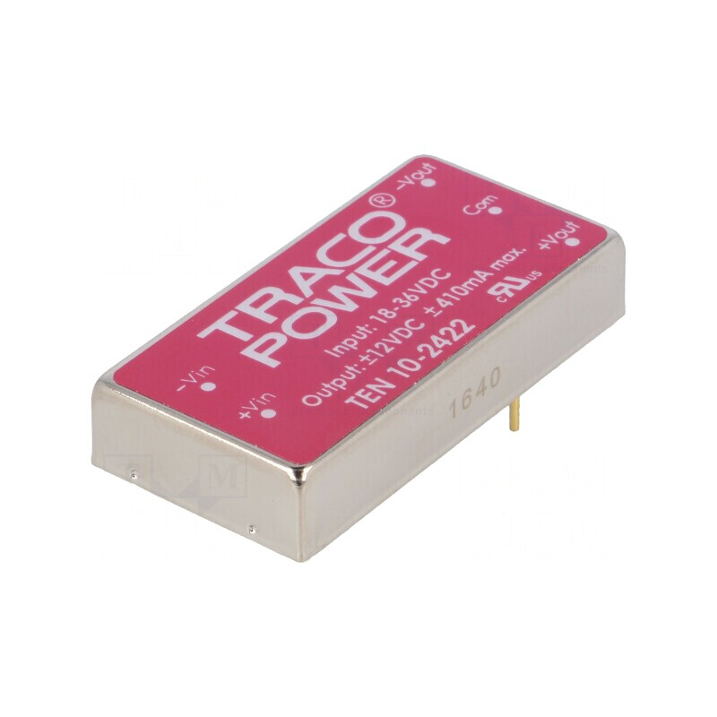 Convertor DC/DC 10W 18-36V la 12V/-12V TEN 10-2422 | Electronic-mag.ro | Componente Electronice Convertor DC/DC 10W 18-36V la 12V/-12V TEN 10-2422 | Electronic-mag.ro | Componente Electronice