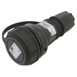 Conector alimentare AC mamă 2P PE 250VAC 16A verde | Electronic-mag.ro | Componente Electronice