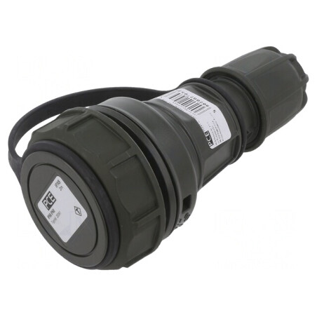 Conector alimentare AC mamă 2P PE 250VAC 16A verde | Electronic-mag.ro | Componente Electronice