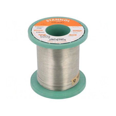 Sârmă de lipit fără plumb 0,8mm 500g | Electronic-mag.ro | Componente Electronice
