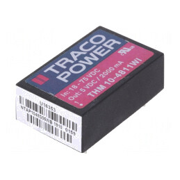 Convertor DC/DC 10W 18-75V la 5V 2000mA DIP24 THM 10-4811WI | Electronic-mag.ro | Componente Electronice
