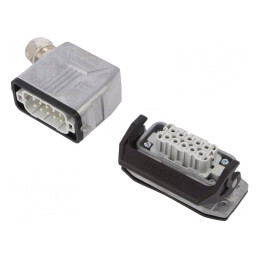 Conector HDC tată-mamă 250V 16A 10 PIN 10 PE | Electronic-mag.ro | Componente Electronice