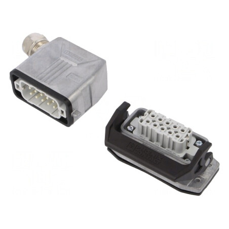 Conector HDC tată-mamă 250V 16A 10 PIN 10 PE | Electronic-mag.ro | Componente Electronice