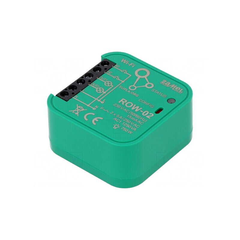 Controler 2 Canale Metalic 230VAC IP20 SUPLA ROW-02 | Electronic-mag.ro | Componente Electronice