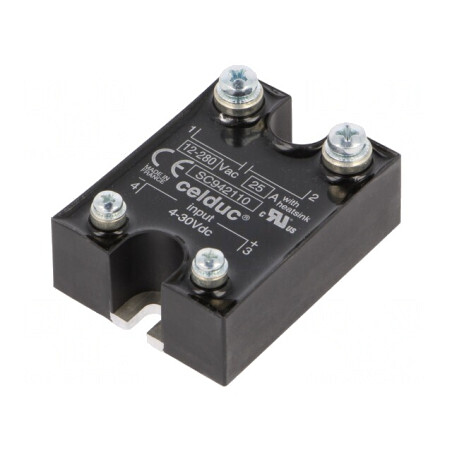 Releu Semiconductor Monofazat 25A 12-280VAC | Electronic-mag.ro | Componente Electronice