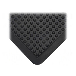 Covor anti-oboseală negru Bubblemat 0,6x0,9m
