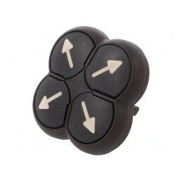 Comutator 4 poziții 22mm negru fără IP66 | Electronic-mag.ro | Componente Electronice