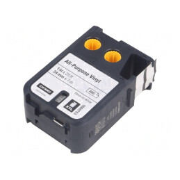 Bandă Albă 24mm x 7m cu Text Negru | Electronic-mag.ro | Componente Electronice