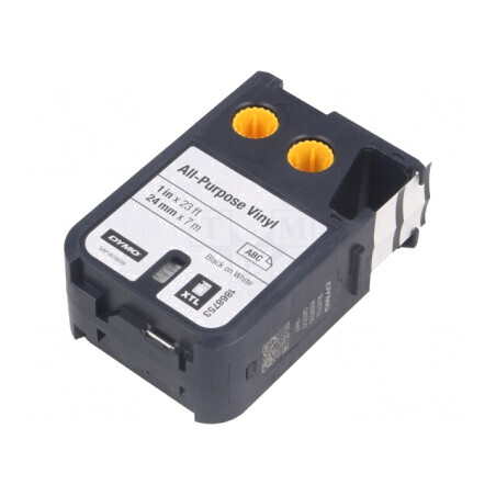 Bandă Albă 24mm x 7m cu Text Negru | Electronic-mag.ro | Componente Electronice