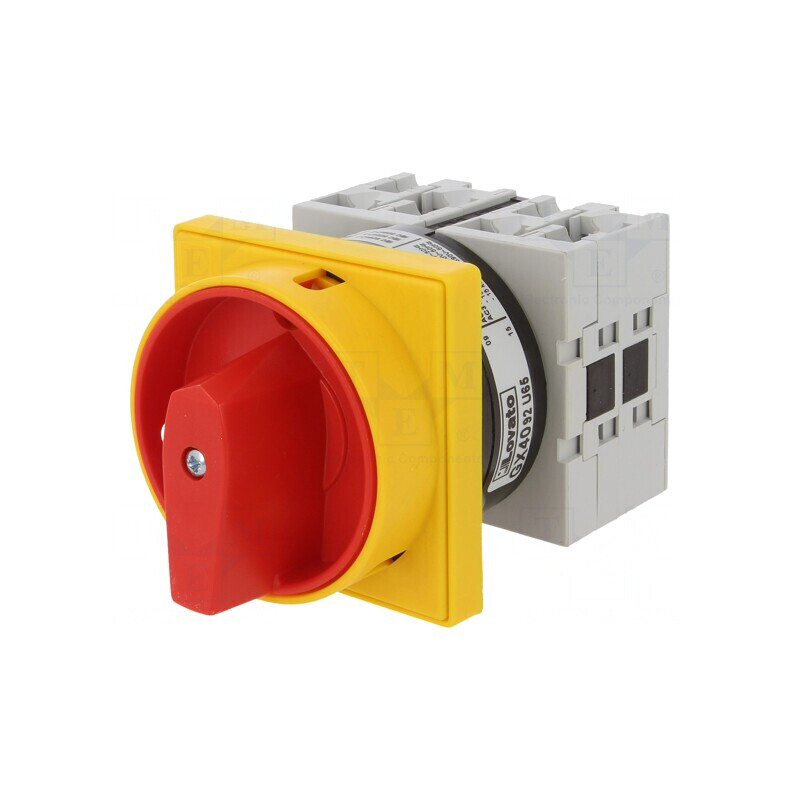 Comutator cu Came 2 Pozitii 40A 0-1 pentru Încastrare 4 Poli | Electronic-mag.ro | Componente Electronice