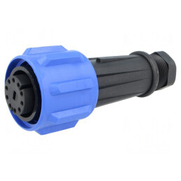 Conector circular mamă 10 pini nichelat Buccaneer 900 PX0911/10/S