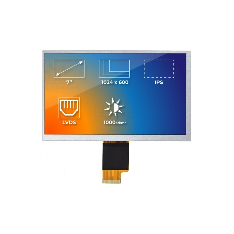 Display TFT 7" 1024x600 LED 164.9x100x5.7mm | Electronic-mag.ro | Componente Electronice Display TFT 7" 1024x600 LED 164.9x100x5.7mm | Electronic-mag.ro | Componente Electronice