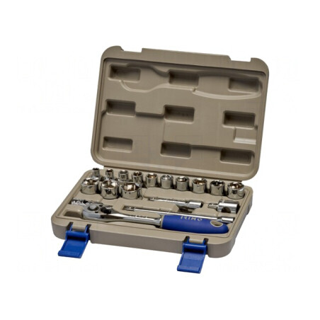 Set Chei Tubulare 6-Point 3/8 18 Piese | Electronic-mag.ro | Componente Electronice