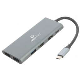 Adaptor | USB 3.1 | 0,15m | negru | 5Gbps | gri | Cablexpert | A-CM-COMBO3-01