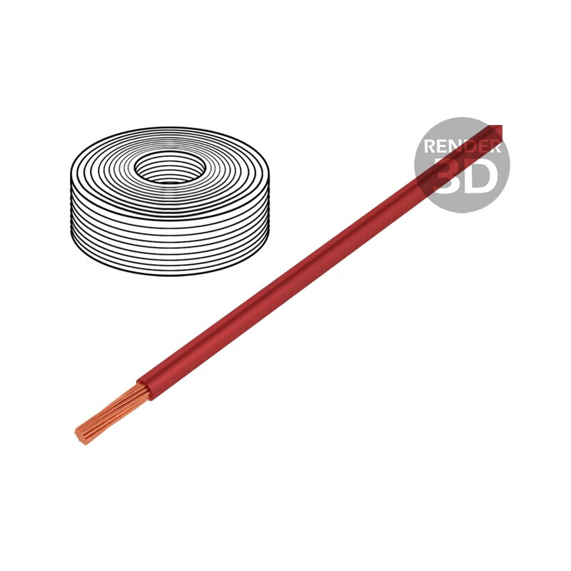 Cablu litat silicon roșu 1x2.5mm² 25m 250V | Electronic-mag.ro | Componente Electronice