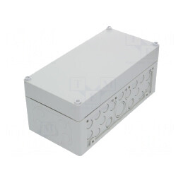 Carcasă: cutie de conexiuni | X: 150mm | Y: 300mm | Z: 132mm | IP65 | gri | 74040101