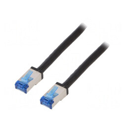 Patch cord S/FTP Cat6a negru 50m 26AWG | Electronic-mag.ro | Componente Electronice