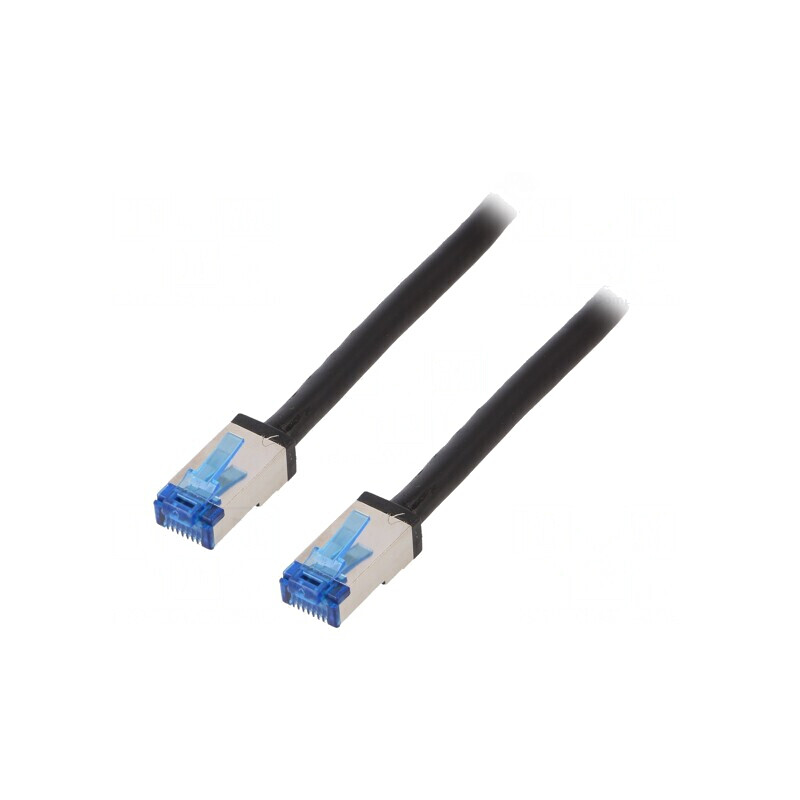 Patch cord S/FTP Cat6a negru 50m 26AWG | Electronic-mag.ro | Componente Electronice