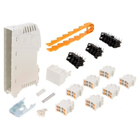 Carcasă pentru șină DIN, poliamidă, 113,3mm x 18,8mm x 77mm | Electronic-mag.ro | Componente Electronice