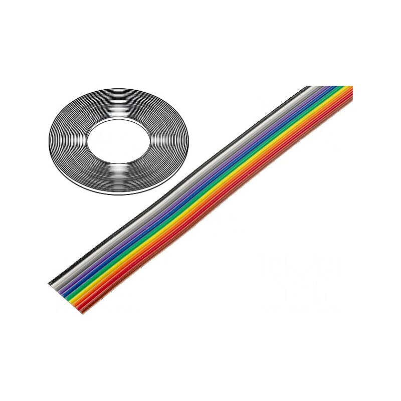Cablu Bandă 1,27mm 10x26AWG PVC 30.48m | Electronic-mag.ro | Componente Electronice