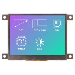 Afișaj TFT 3,5" 320x240 LED 540cd/m2 | Electronic-mag.ro | Componente Electronice