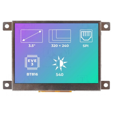 Afișaj TFT 3,5" 320x240 LED 540cd/m2 | Electronic-mag.ro | Componente Electronice