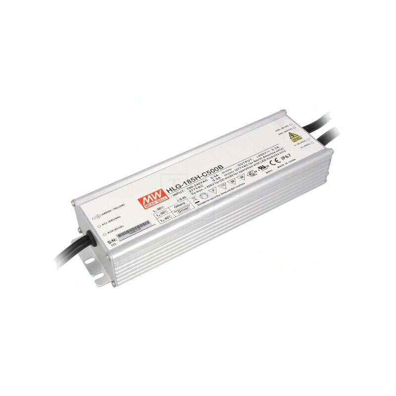 Alimentator LED 200W 500mA 90-305VAC HLG-185H-C500B | Electronic-mag.ro | Componente Electronice