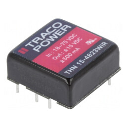 Convertor DC/DC 15W 18-75V 15VDC -15VDC THN 15-4823WIR | Electronic-mag.ro | Componente Electronice