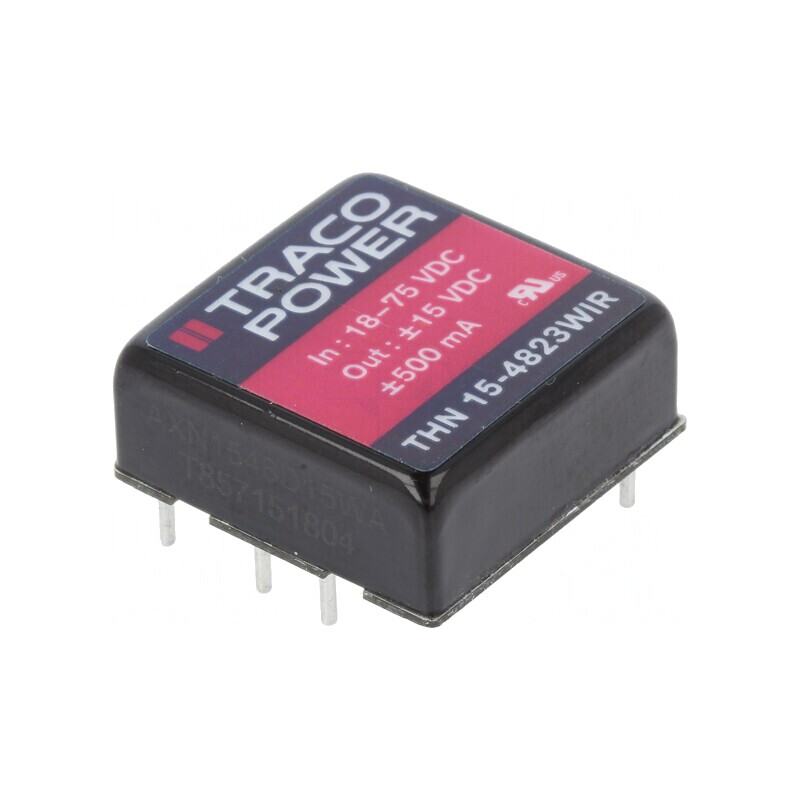 Convertor DC/DC 15W 18-75V 15VDC -15VDC THN 15-4823WIR | Electronic-mag.ro | Componente Electronice Convertor DC/DC 15W 18-75V 15VDC -15VDC THN 15-4823WIR | Electronic-mag.ro | Componente Electronice