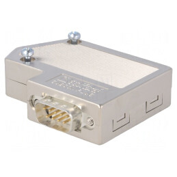 Conector D-Sub 9 PIN unghi 55° cu bornă și carcasă ABS | Electronic-mag.ro | Componente Electronice