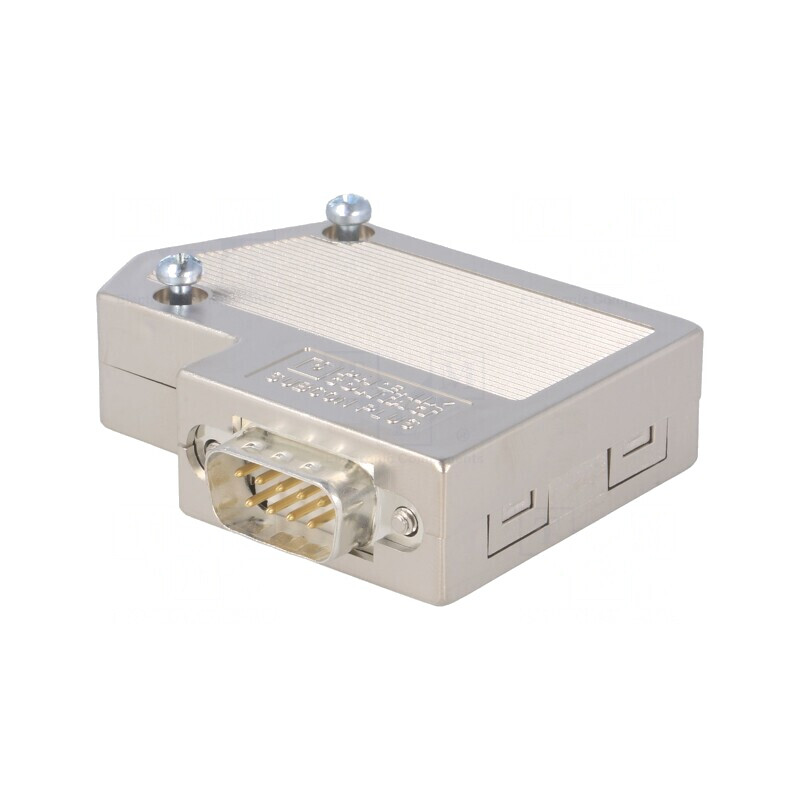 Conector D-Sub 9 PIN unghi 55° cu bornă și carcasă ABS | Electronic-mag.ro | Componente Electronice