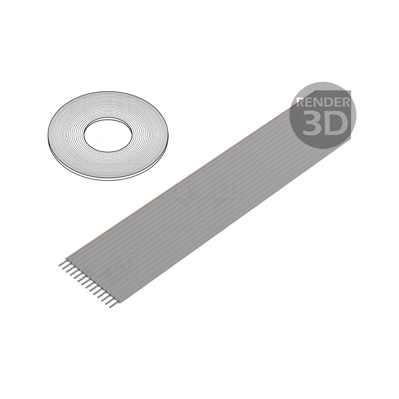 Cablu bandă neecranat PVC 1,27mm 14x26AWG 100FT | Electronic-mag.ro | Componente Electronice