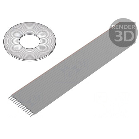 Cablu bandă neecranat PVC 1,27mm 14x26AWG 100FT | Electronic-mag.ro | Componente Electronice