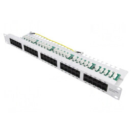 Patch Panel RJ45 Rack Gri 50 Porturi 1U | Electronic-mag.ro | Componente Electronice