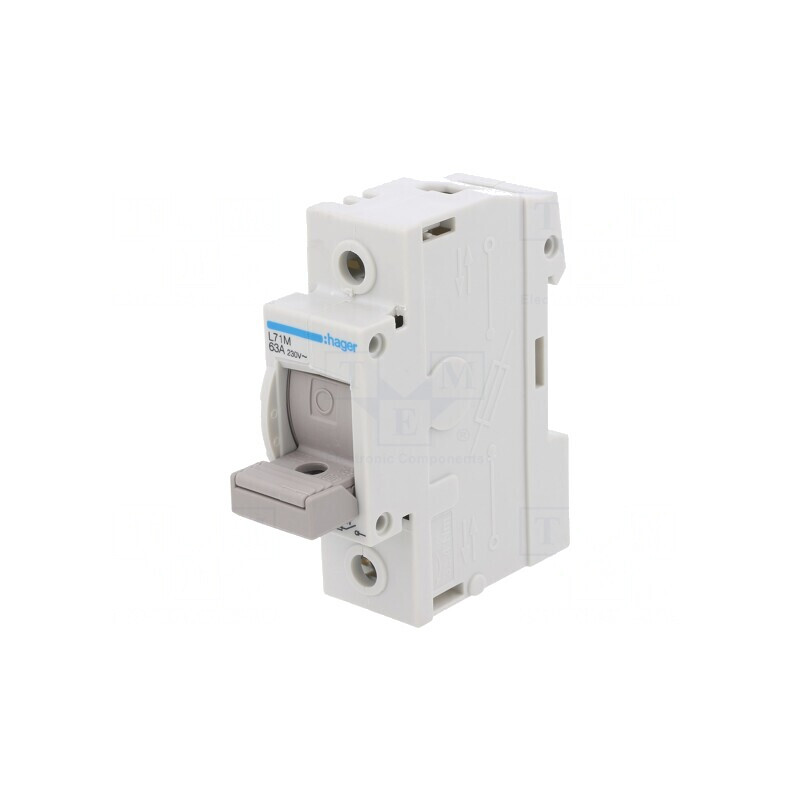 Separator Fuzibil D02 pentru Șină DIN 63A 400V 1P | Electronic-mag.ro | Componente Electronice