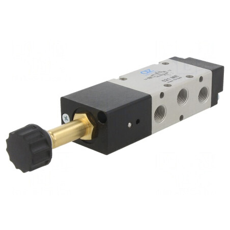 Ventil electromagnetic 5/2 monostabil G 1/8 2,5-10bar | Electronic-mag.ro | Componente Electronice